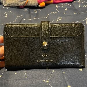 Nanette Lepore Black Textured Wallet